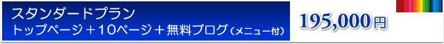 スタンダードプラン 10ページ+ブログ 200,000円