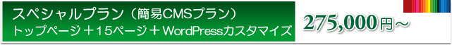 スタンダードプラン 10ページ+ブログ 200,000円